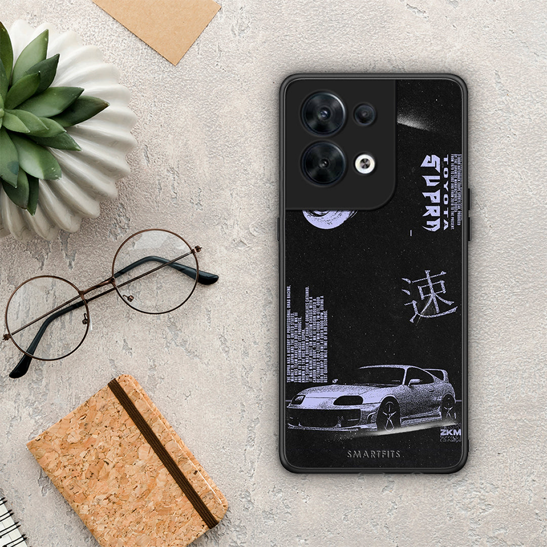 Θήκη Oppo Reno8 5G Tokyo Drift από τη Smartfits με σχέδιο στο πίσω μέρος και μαύρο περίβλημα | Oppo Reno8 5G Tokyo Drift Case with Colorful Back and Black Bezels