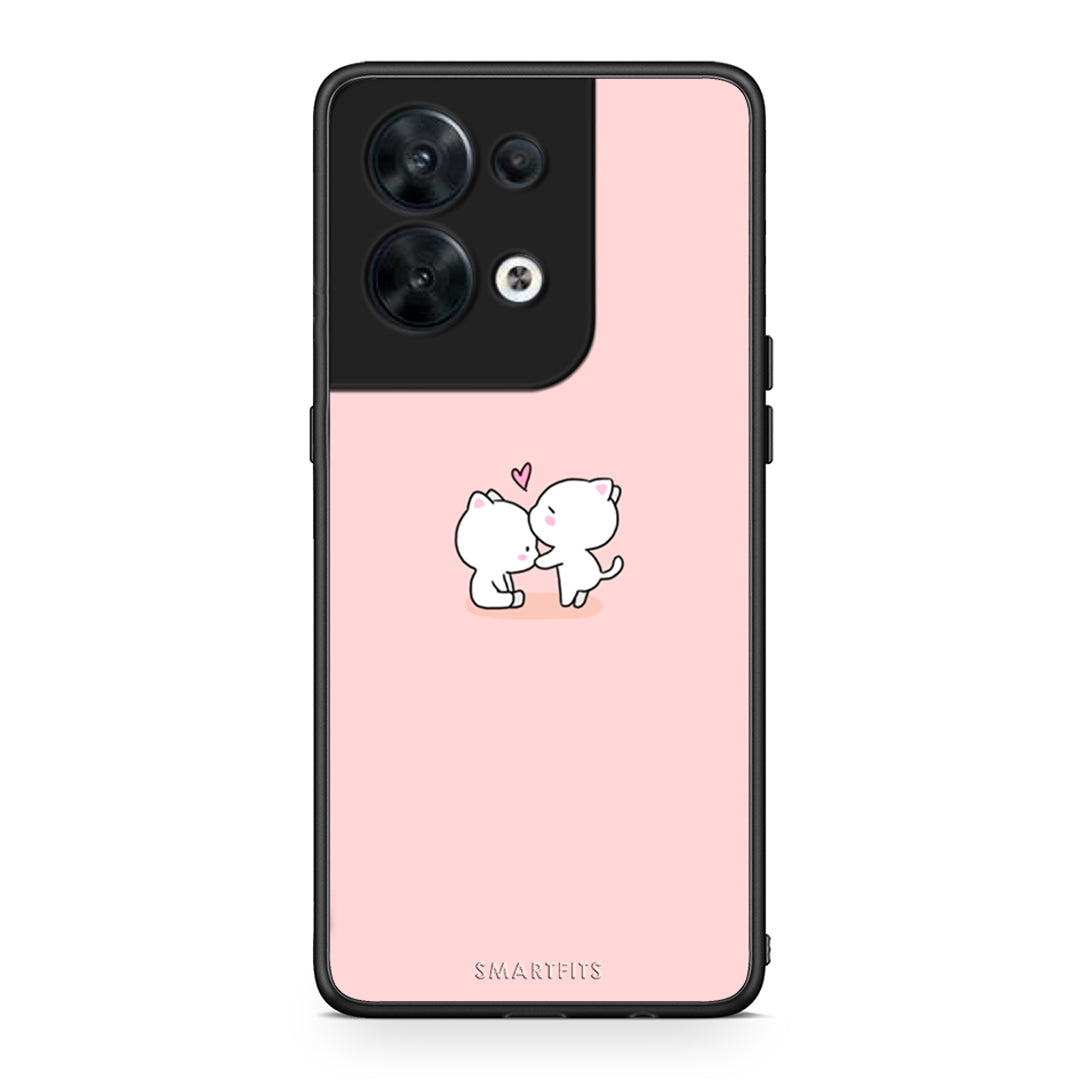 Θήκη Oppo Reno8 5G Valentine Love από τη Smartfits με σχέδιο στο πίσω μέρος και μαύρο περίβλημα | Oppo Reno8 5G Valentine Love Case with Colorful Back and Black Bezels