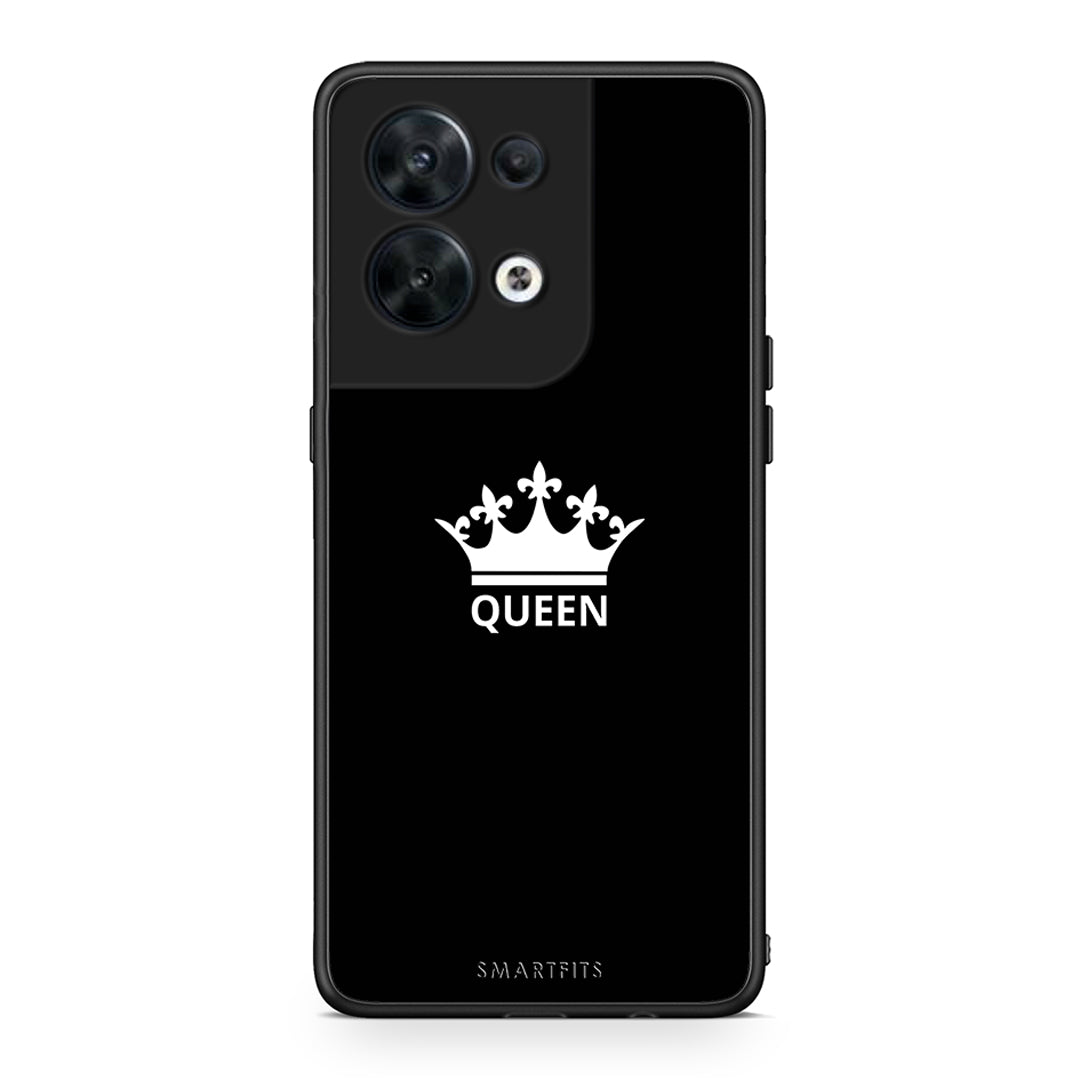 Θήκη Oppo Reno8 5G Valentine Queen από τη Smartfits με σχέδιο στο πίσω μέρος και μαύρο περίβλημα | Oppo Reno8 5G Valentine Queen Case with Colorful Back and Black Bezels