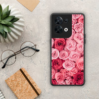 Thumbnail for Θήκη Oppo Reno8 5G Valentine RoseGarden από τη Smartfits με σχέδιο στο πίσω μέρος και μαύρο περίβλημα | Oppo Reno8 5G Valentine RoseGarden Case with Colorful Back and Black Bezels