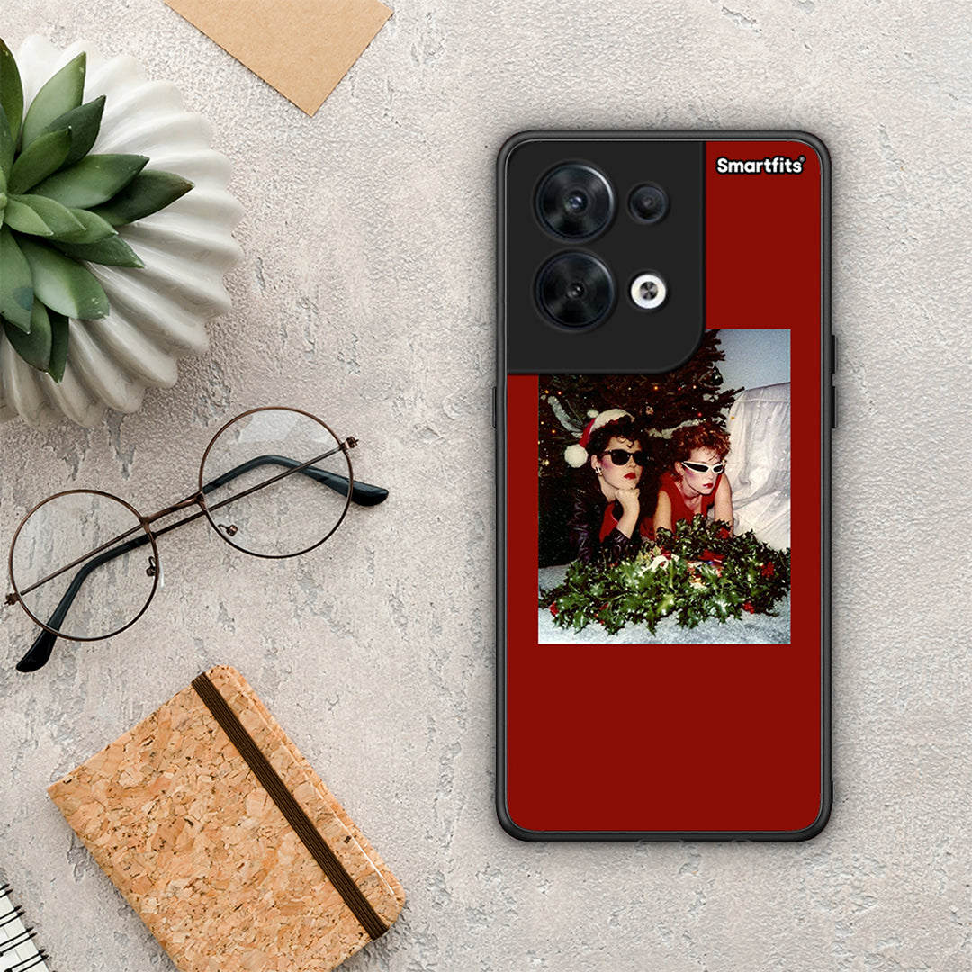 Θήκη Oppo Reno8 5G Waiting For Xmas από τη Smartfits με σχέδιο στο πίσω μέρος και μαύρο περίβλημα | Oppo Reno8 5G Waiting For Xmas Case with Colorful Back and Black Bezels