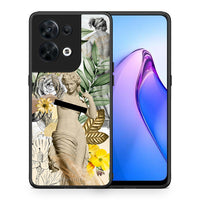 Thumbnail for Θήκη Oppo Reno8 5G Woman Statue από τη Smartfits με σχέδιο στο πίσω μέρος και μαύρο περίβλημα | Oppo Reno8 5G Woman Statue Case with Colorful Back and Black Bezels