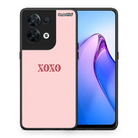 Thumbnail for Θήκη Oppo Reno8 5G XOXO Love από τη Smartfits με σχέδιο στο πίσω μέρος και μαύρο περίβλημα | Oppo Reno8 5G XOXO Love Case with Colorful Back and Black Bezels