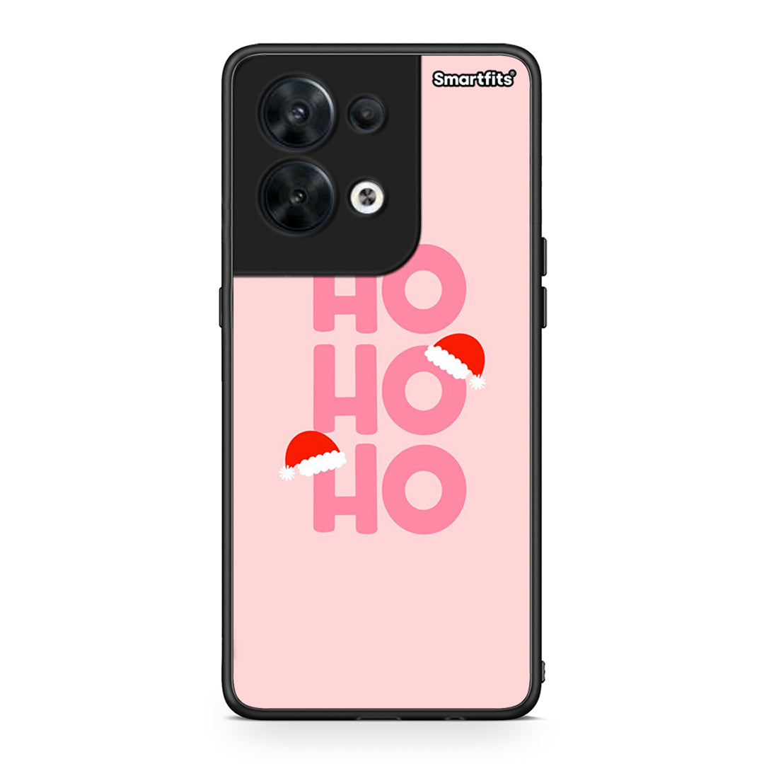 Θήκη Oppo Reno8 5G Xmas Ho Ho Ho από τη Smartfits με σχέδιο στο πίσω μέρος και μαύρο περίβλημα | Oppo Reno8 5G Xmas Ho Ho Ho Case with Colorful Back and Black Bezels