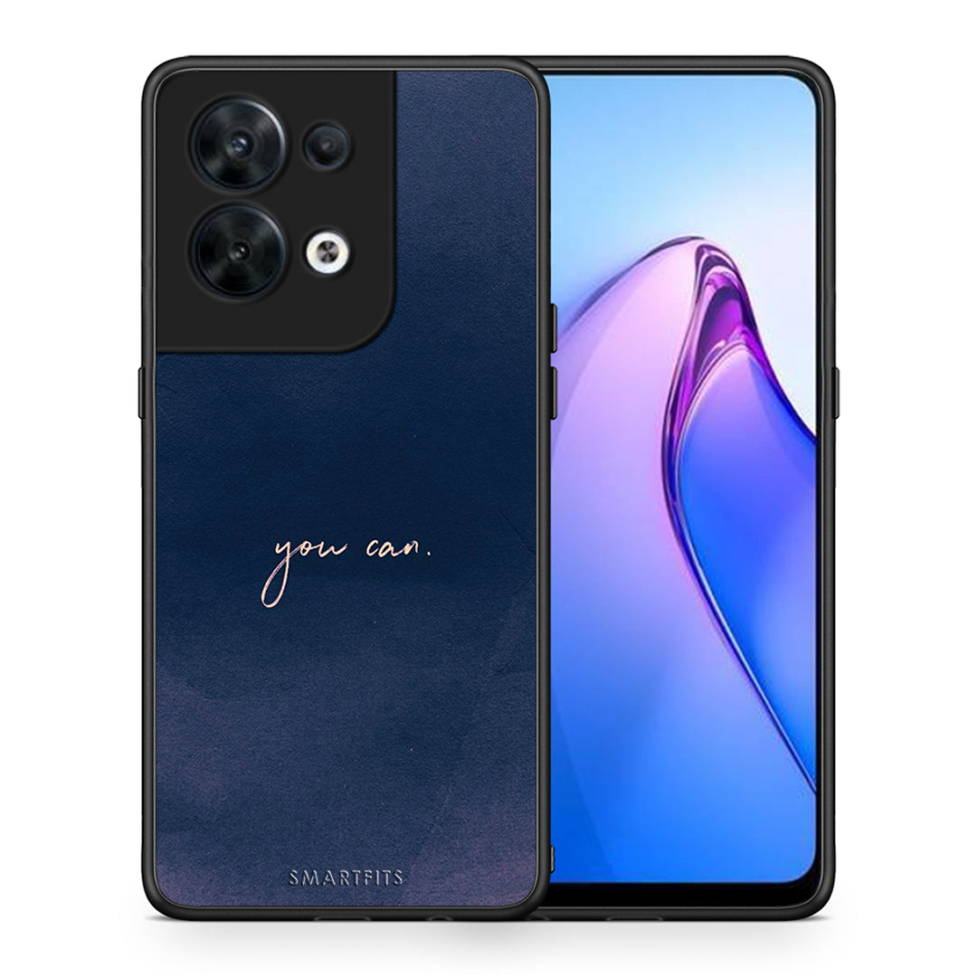 Θήκη Oppo Reno8 5G You Can από τη Smartfits με σχέδιο στο πίσω μέρος και μαύρο περίβλημα | Oppo Reno8 5G You Can Case with Colorful Back and Black Bezels