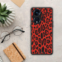 Thumbnail for Θήκη Oppo Reno8T 5G / A98 Animal Red Leopard από τη Smartfits με σχέδιο στο πίσω μέρος και μαύρο περίβλημα | Oppo Reno8T 5G / A98 Animal Red Leopard Case with Colorful Back and Black Bezels