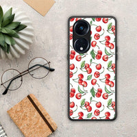 Thumbnail for Θήκη Oppo Reno8T 5G / A98 Cherry Summer από τη Smartfits με σχέδιο στο πίσω μέρος και μαύρο περίβλημα | Oppo Reno8T 5G / A98 Cherry Summer Case with Colorful Back and Black Bezels