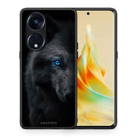 Thumbnail for Θήκη Oppo Reno8T 5G / A1 Pro Dark Wolf από τη Smartfits με σχέδιο στο πίσω μέρος και μαύρο περίβλημα | Oppo Reno8T 5G / A1 Pro Dark Wolf Case with Colorful Back and Black Bezels