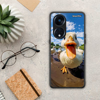 Thumbnail for Θήκη Oppo Reno8T 5G / A98 Duck Face από τη Smartfits με σχέδιο στο πίσω μέρος και μαύρο περίβλημα | Oppo Reno8T 5G / A98 Duck Face Case with Colorful Back and Black Bezels
