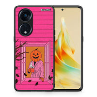 Thumbnail for Θήκη Oppo Reno8T 5G / A1 Pro Halloween Pumpkin Lady από τη Smartfits με σχέδιο στο πίσω μέρος και μαύρο περίβλημα | Oppo Reno8T 5G / A1 Pro Halloween Pumpkin Lady Case with Colorful Back and Black Bezels