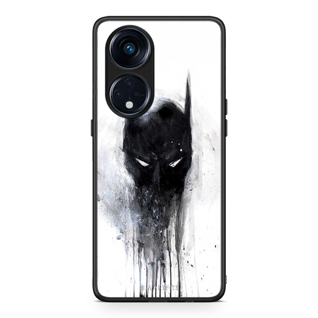 Θήκη Oppo Reno8T 5G / A98 Hero Paint Bat από τη Smartfits με σχέδιο στο πίσω μέρος και μαύρο περίβλημα | Oppo Reno8T 5G / A98 Hero Paint Bat Case with Colorful Back and Black Bezels