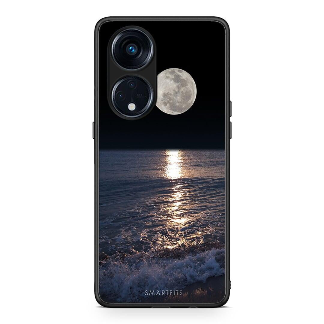 Θήκη Oppo Reno8T 5G / A98 Landscape Moon από τη Smartfits με σχέδιο στο πίσω μέρος και μαύρο περίβλημα | Oppo Reno8T 5G / A98 Landscape Moon Case with Colorful Back and Black Bezels