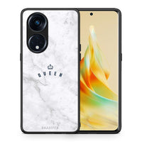 Thumbnail for Θήκη Oppo Reno8T 5G / A98 Marble Queen από τη Smartfits με σχέδιο στο πίσω μέρος και μαύρο περίβλημα | Oppo Reno8T 5G / A98 Marble Queen Case with Colorful Back and Black Bezels