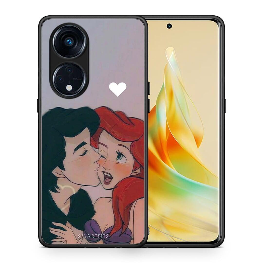 Θήκη Oppo Reno8T 5G / A98 Mermaid Couple από τη Smartfits με σχέδιο στο πίσω μέρος και μαύρο περίβλημα | Oppo Reno8T 5G / A98 Mermaid Couple Case with Colorful Back and Black Bezels