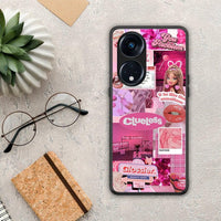 Thumbnail for Θήκη Oppo Reno8T 5G / A98 Pink Love από τη Smartfits με σχέδιο στο πίσω μέρος και μαύρο περίβλημα | Oppo Reno8T 5G / A98 Pink Love Case with Colorful Back and Black Bezels