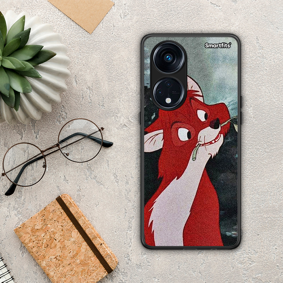 Θήκη Oppo Reno8T 5G / A98 Tod And Vixey Love 1 από τη Smartfits με σχέδιο στο πίσω μέρος και μαύρο περίβλημα | Oppo Reno8T 5G / A98 Tod And Vixey Love 1 Case with Colorful Back and Black Bezels