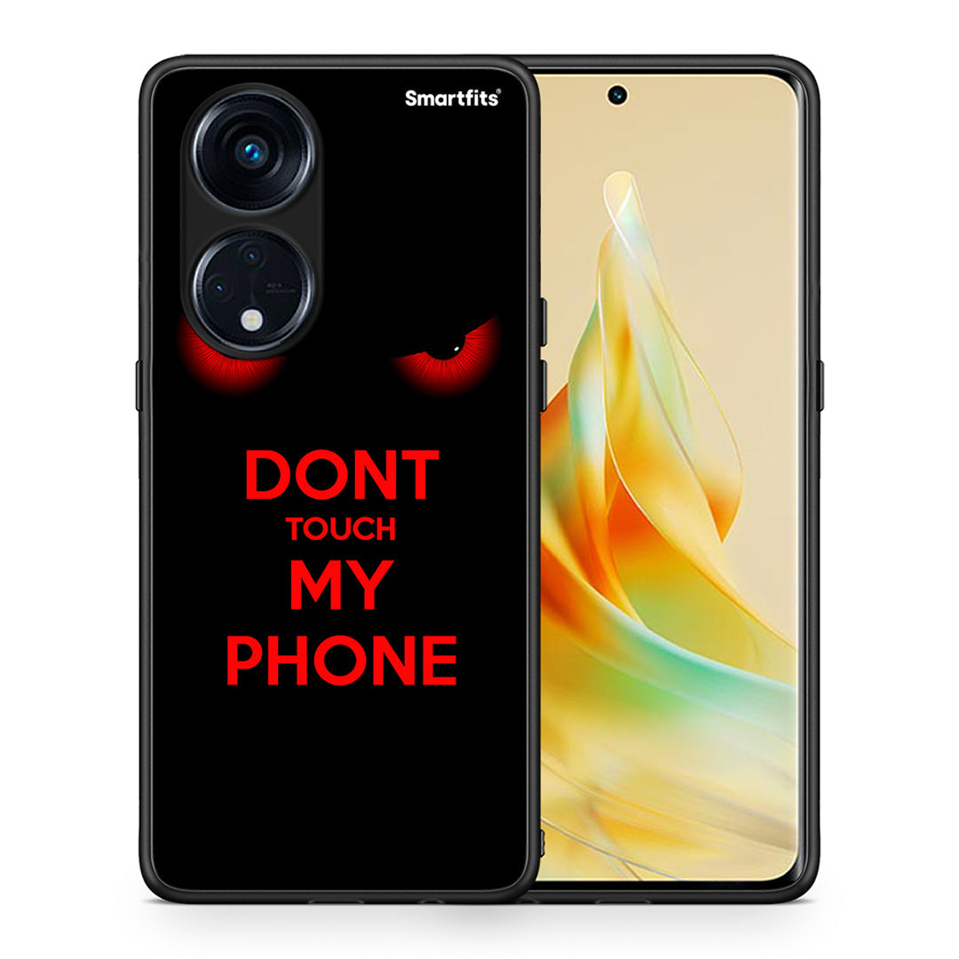 Θήκη Oppo Reno8T 5G / A1 Pro Touch My Phone από τη Smartfits με σχέδιο στο πίσω μέρος και μαύρο περίβλημα | Oppo Reno8T 5G / A1 Pro Touch My Phone Case with Colorful Back and Black Bezels