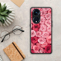 Thumbnail for Θήκη Oppo Reno8T 5G / A98 Valentine RoseGarden από τη Smartfits με σχέδιο στο πίσω μέρος και μαύρο περίβλημα | Oppo Reno8T 5G / A98 Valentine RoseGarden Case with Colorful Back and Black Bezels