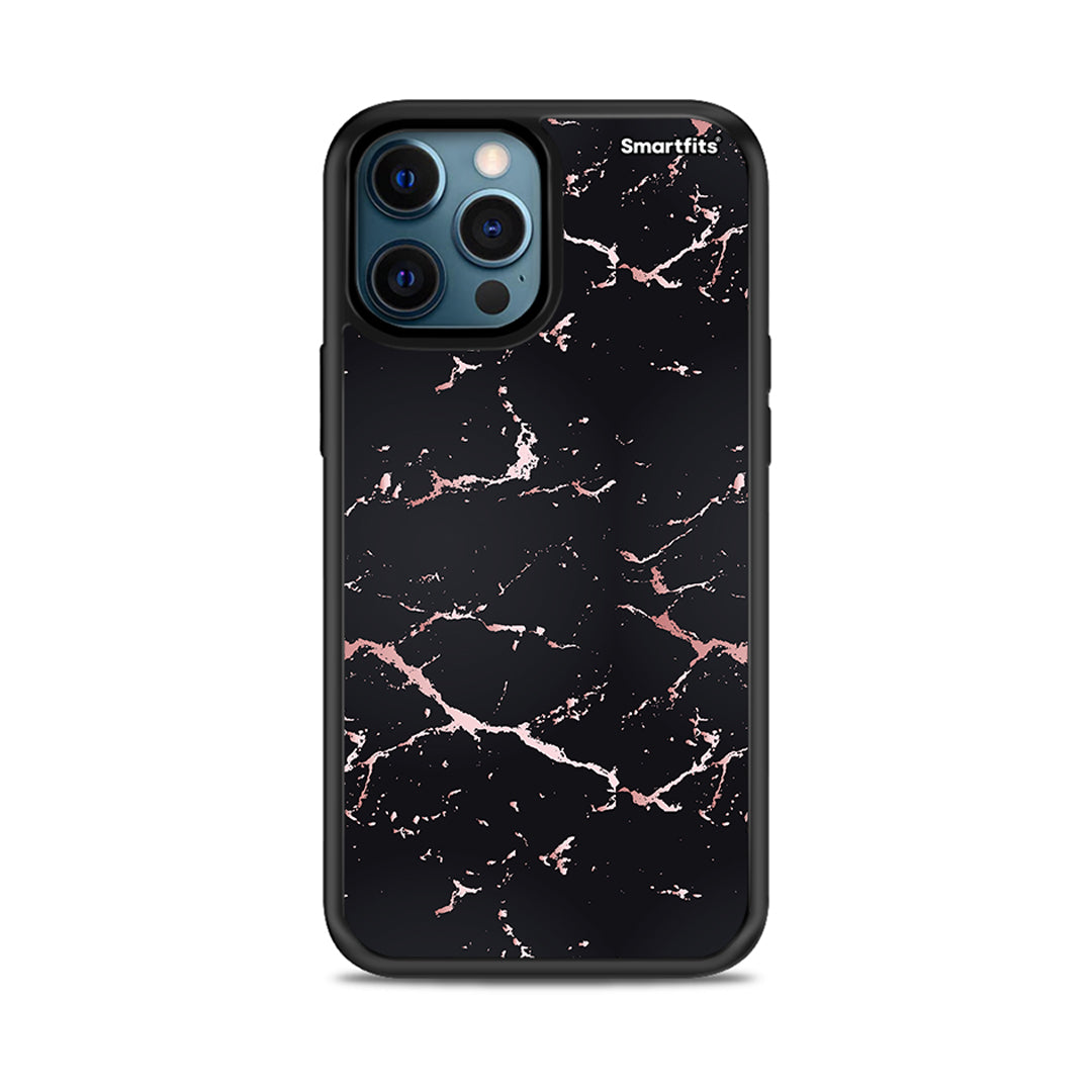 Marble Black Rosegold - iPhone 12 Pro case