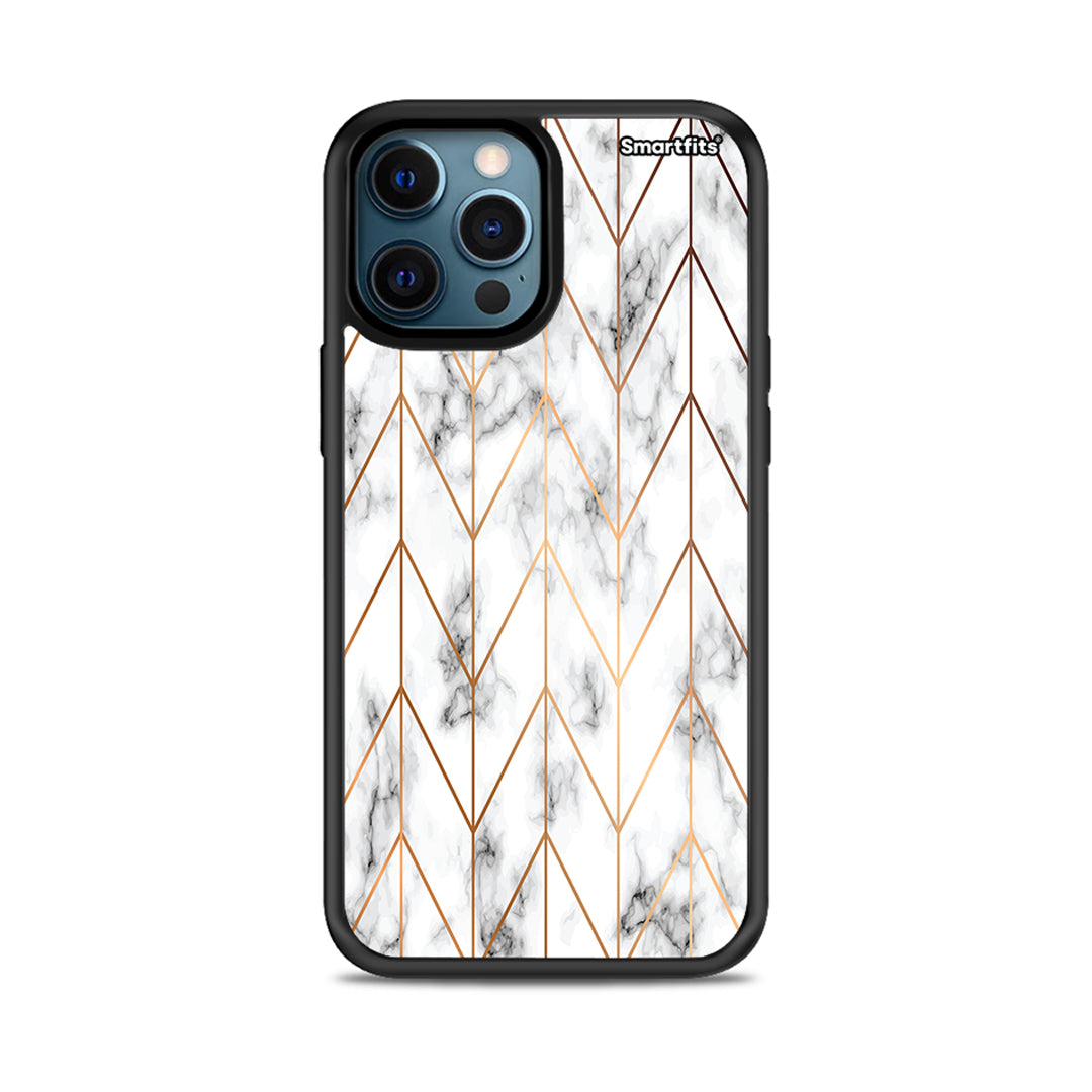 Marble Gold Geometric - iPhone 12 case