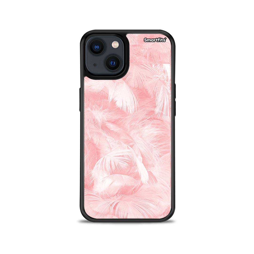 Boho Pink Feather - iPhone 13 case