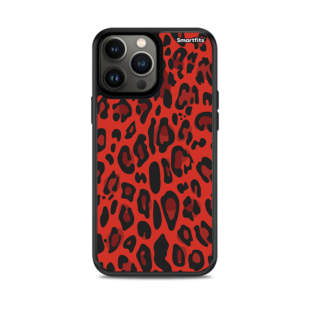 Animal Red Leopard - iPhone 13 Pro max case