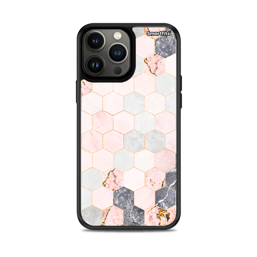 Marble Hexagon Pink - iPhone 13 Pro Max case