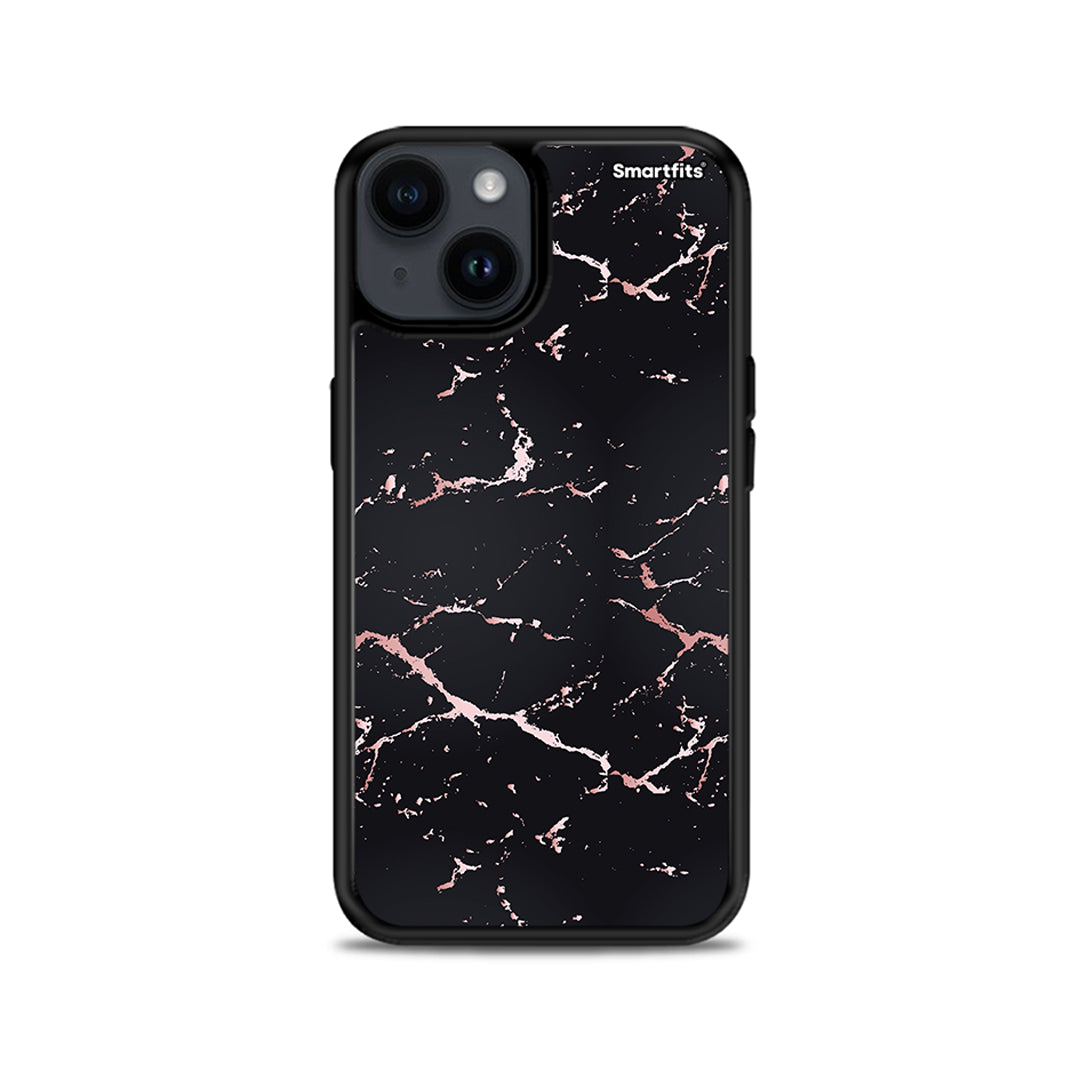 Marble Black Rosegold - iPhone 15 Plus θήκη