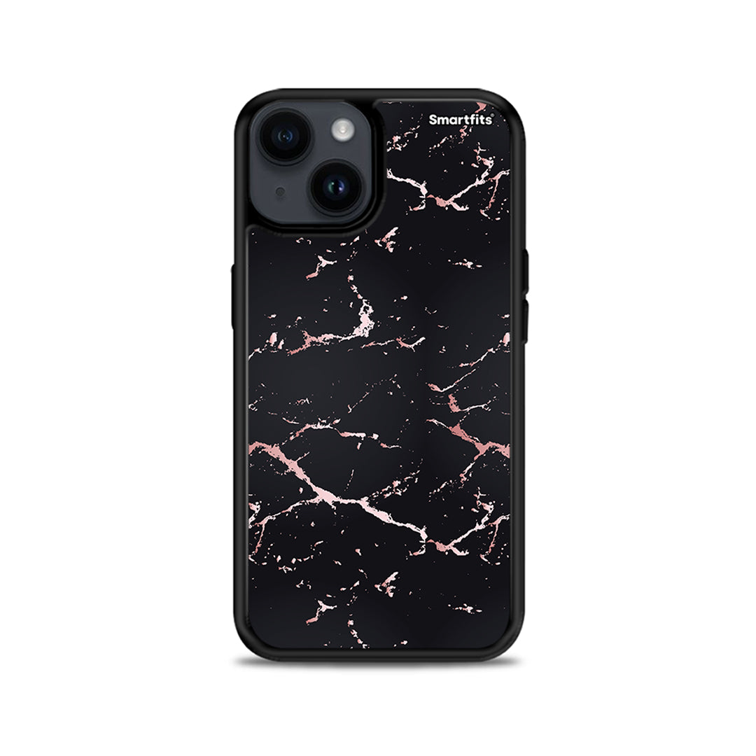 Marble Black Rosegold - iPhone 14 Plus case