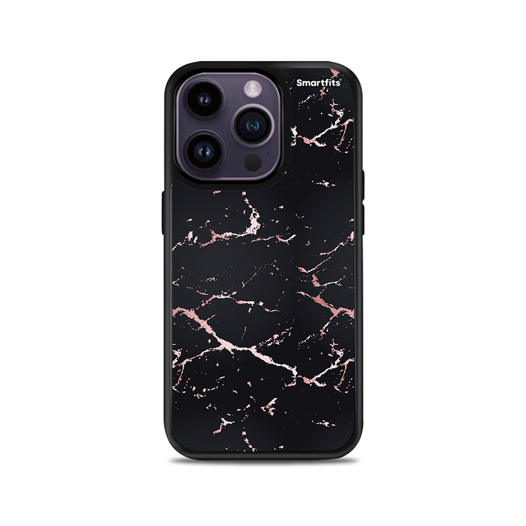Marble Black Rosegold - iPhone 15 Pro case