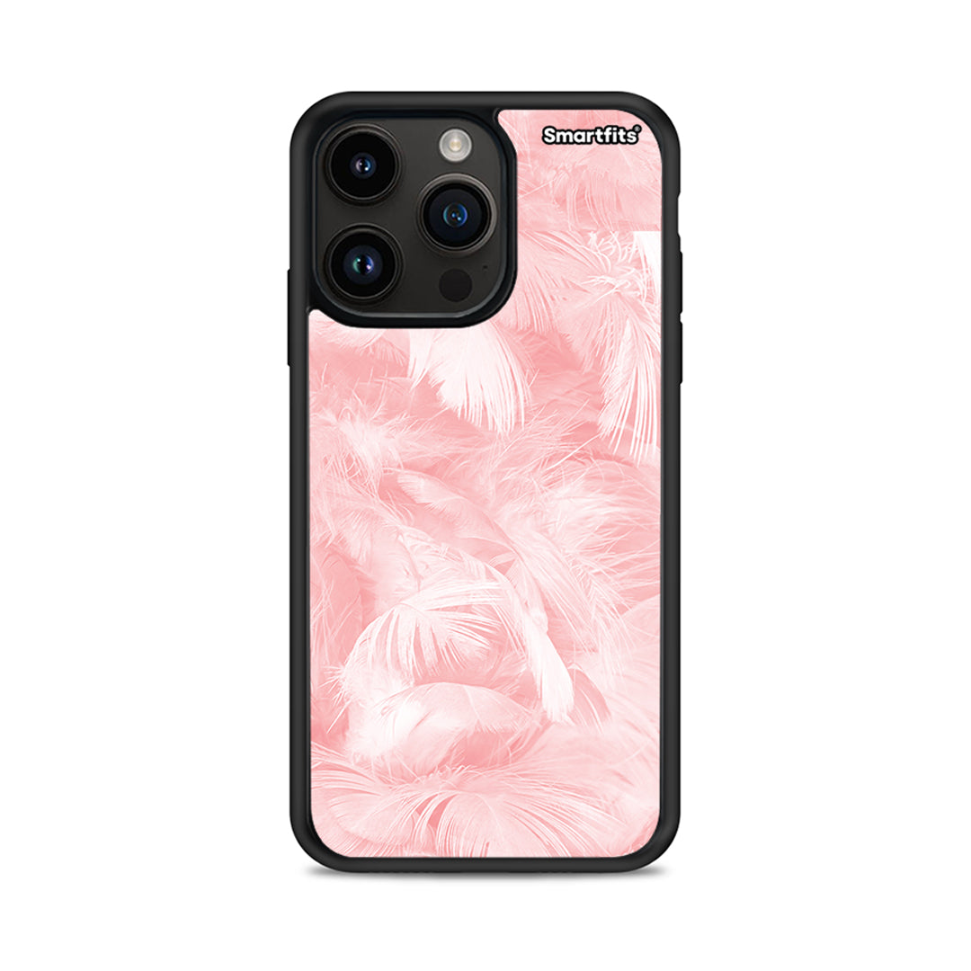 Boho Pink Feather - iPhone 14 Pro max case