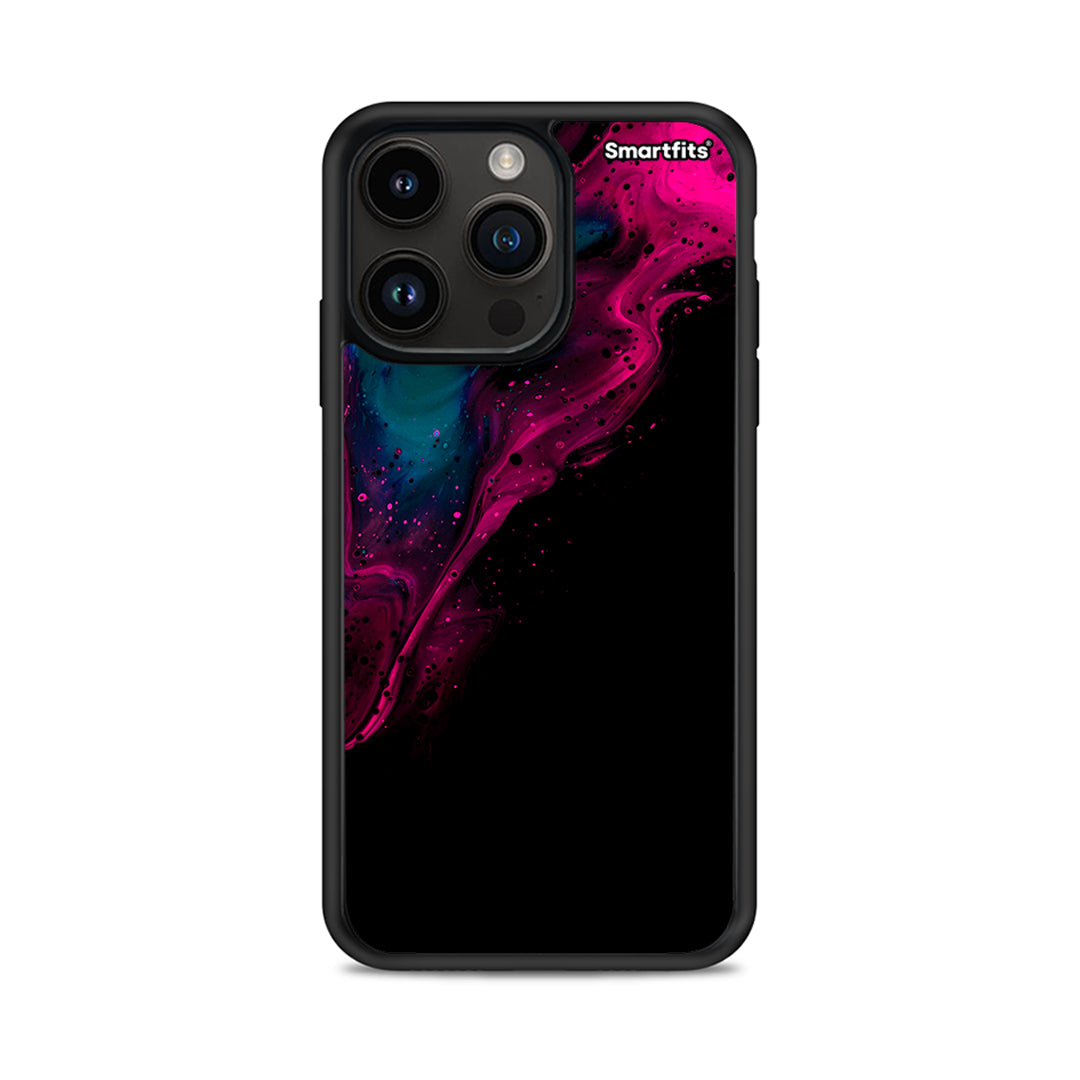 Watercolor Pink Black - iPhone 14 Pro Max case