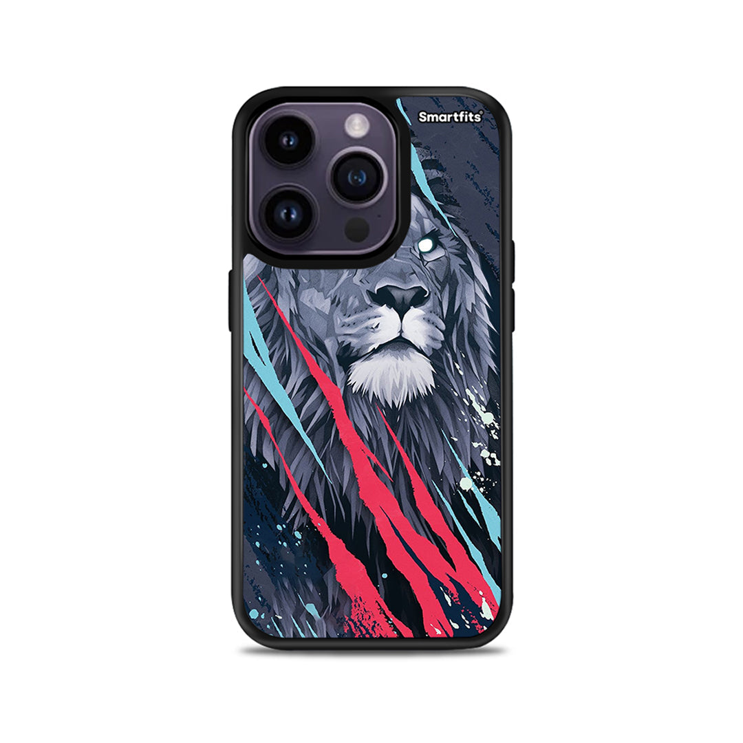 PopArt Lion Designer - iPhone 14 Pro case