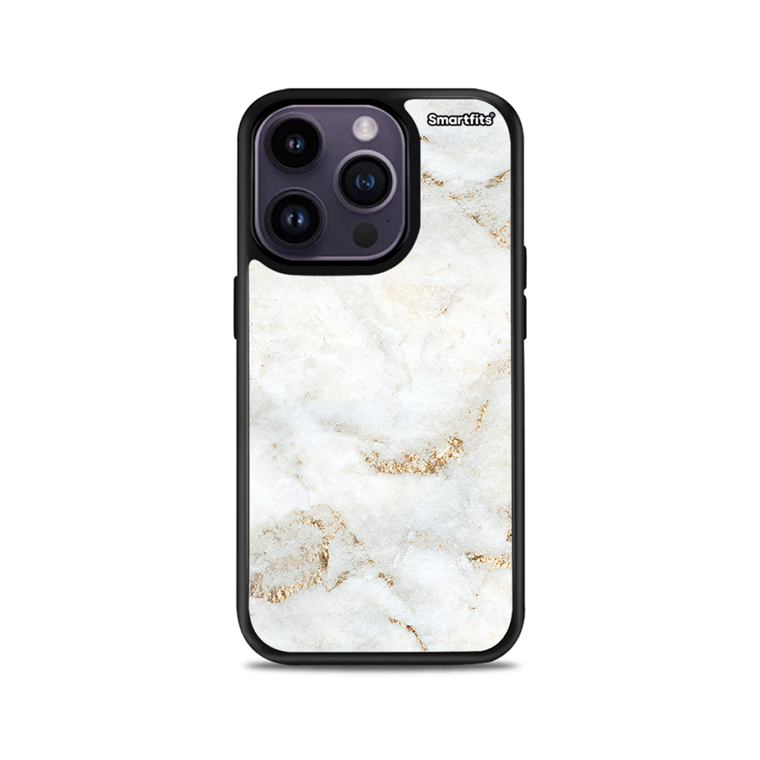 White Gold Marble - iPhone 14 Pro case 