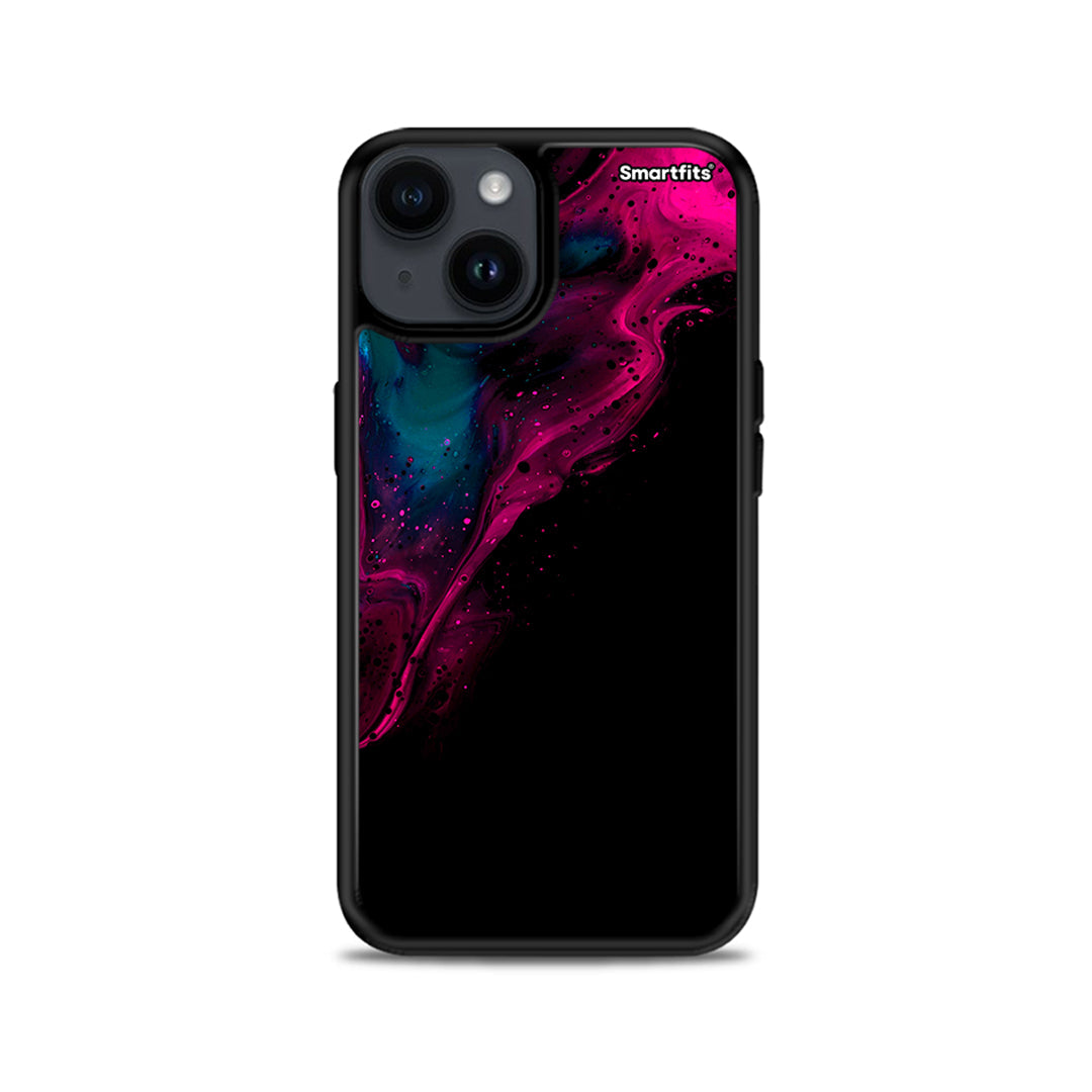 Watercolor Pink Black - iPhone 14 Plus case