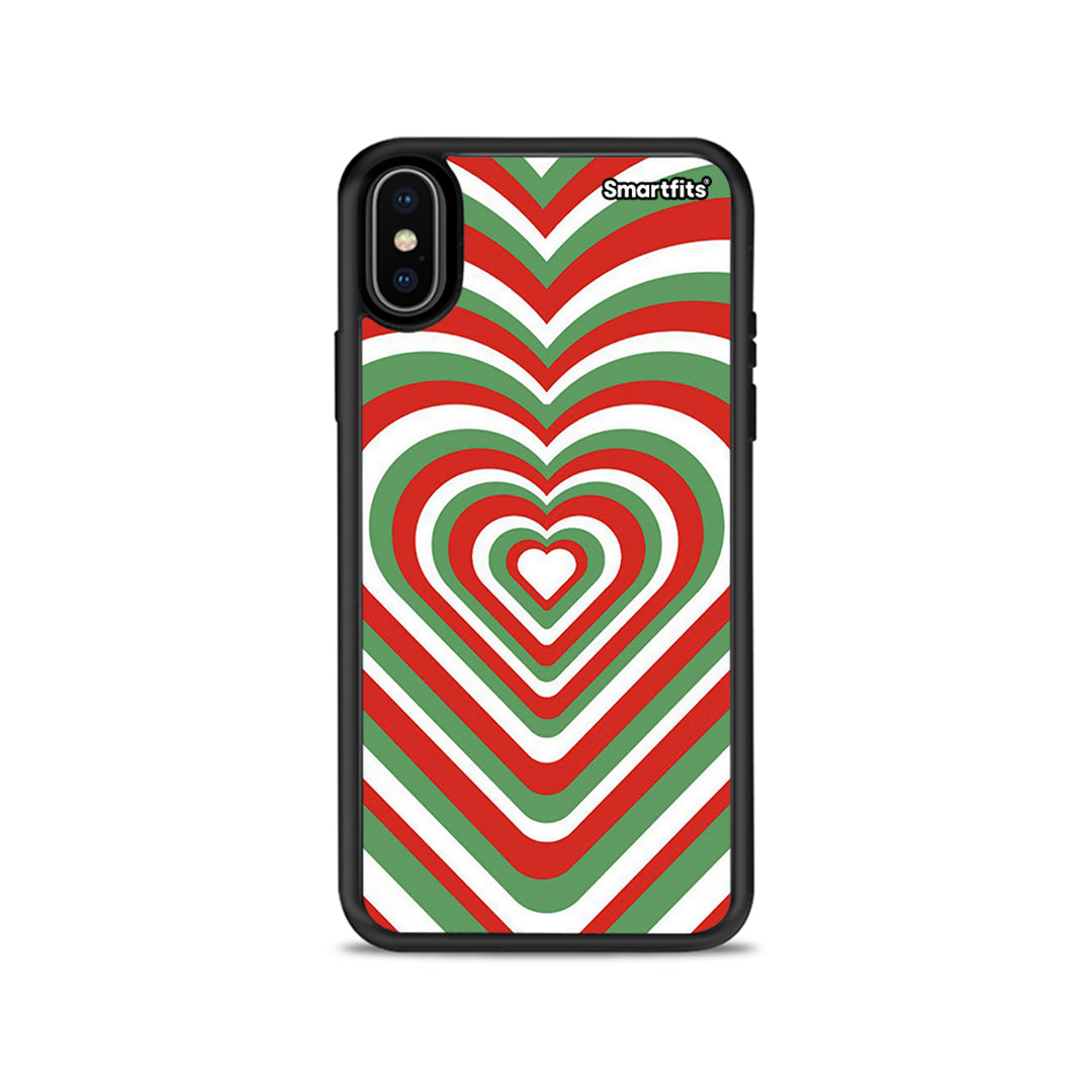 Christmas Hearts - iPhone X / XS case