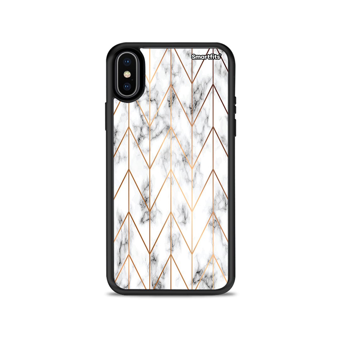 Marble Gold Geometric - iPhone X / Xs case