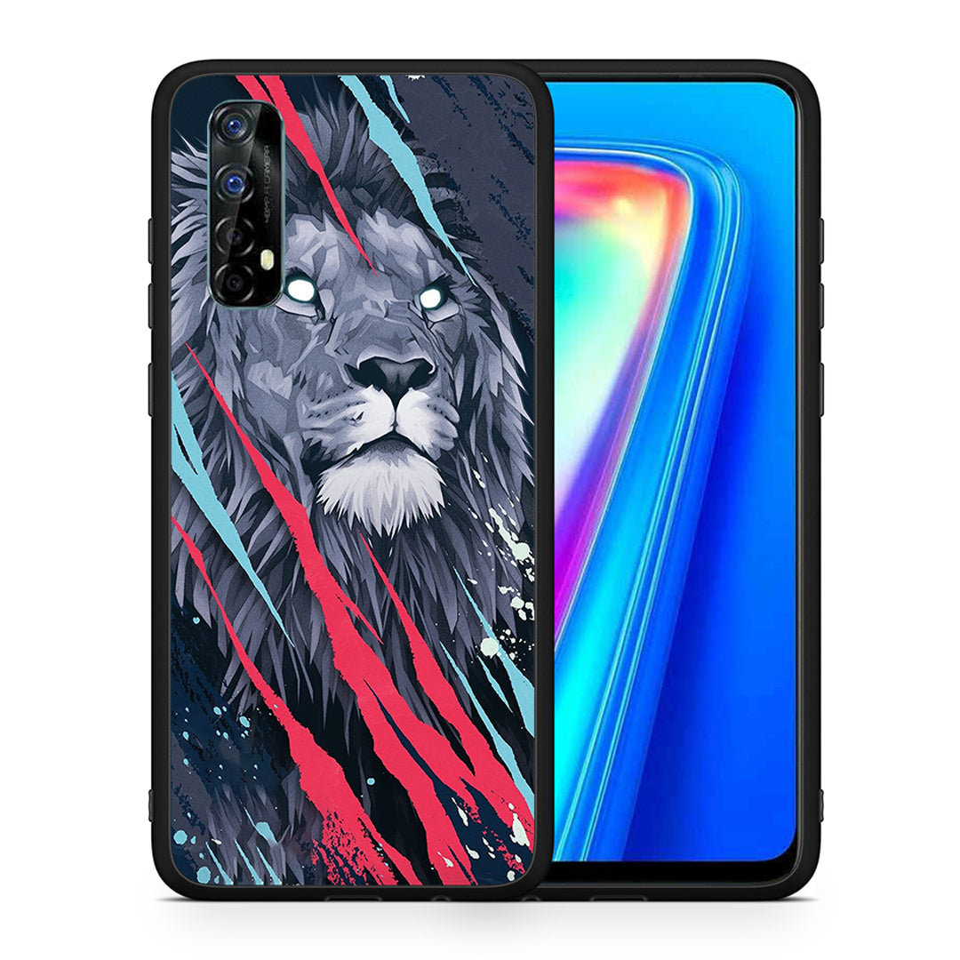 Popart Lion Designer - Realme 7 Case