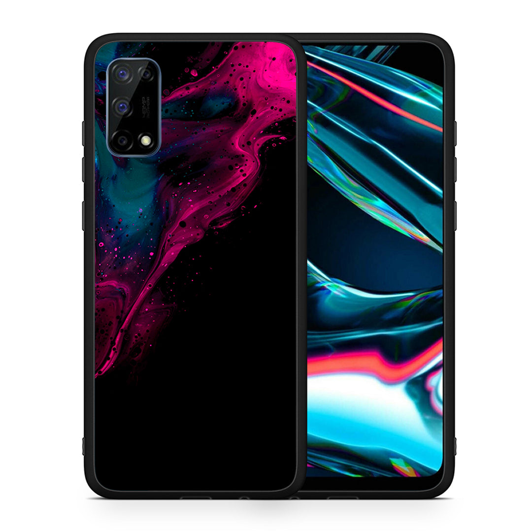 Watercolor Pink Black - Realme 7 Pro case