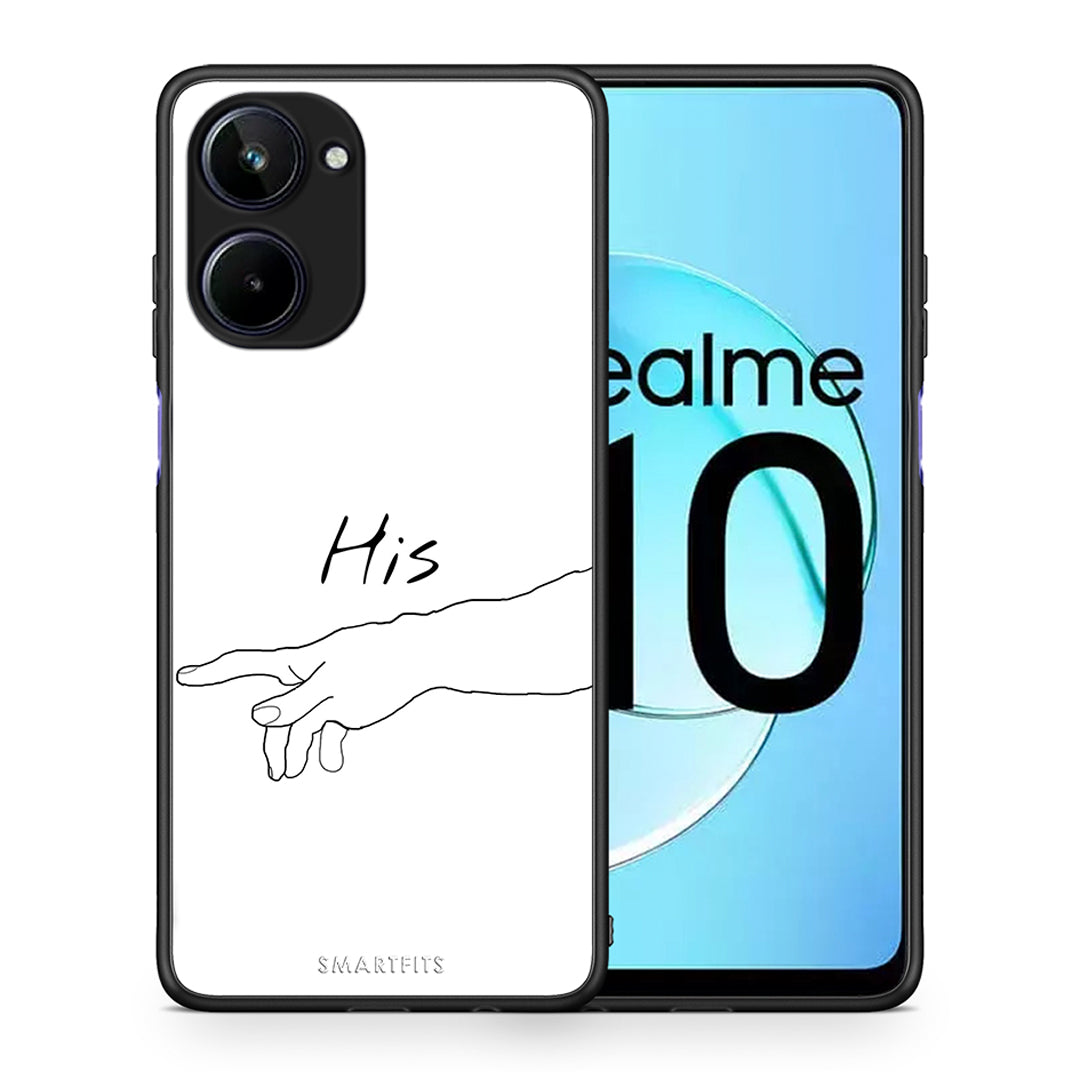 Θήκη Realme 10 Aesthetic Love 2 από τη Smartfits με σχέδιο στο πίσω μέρος και μαύρο περίβλημα | Realme 10 Aesthetic Love 2 Case with Colorful Back and Black Bezels