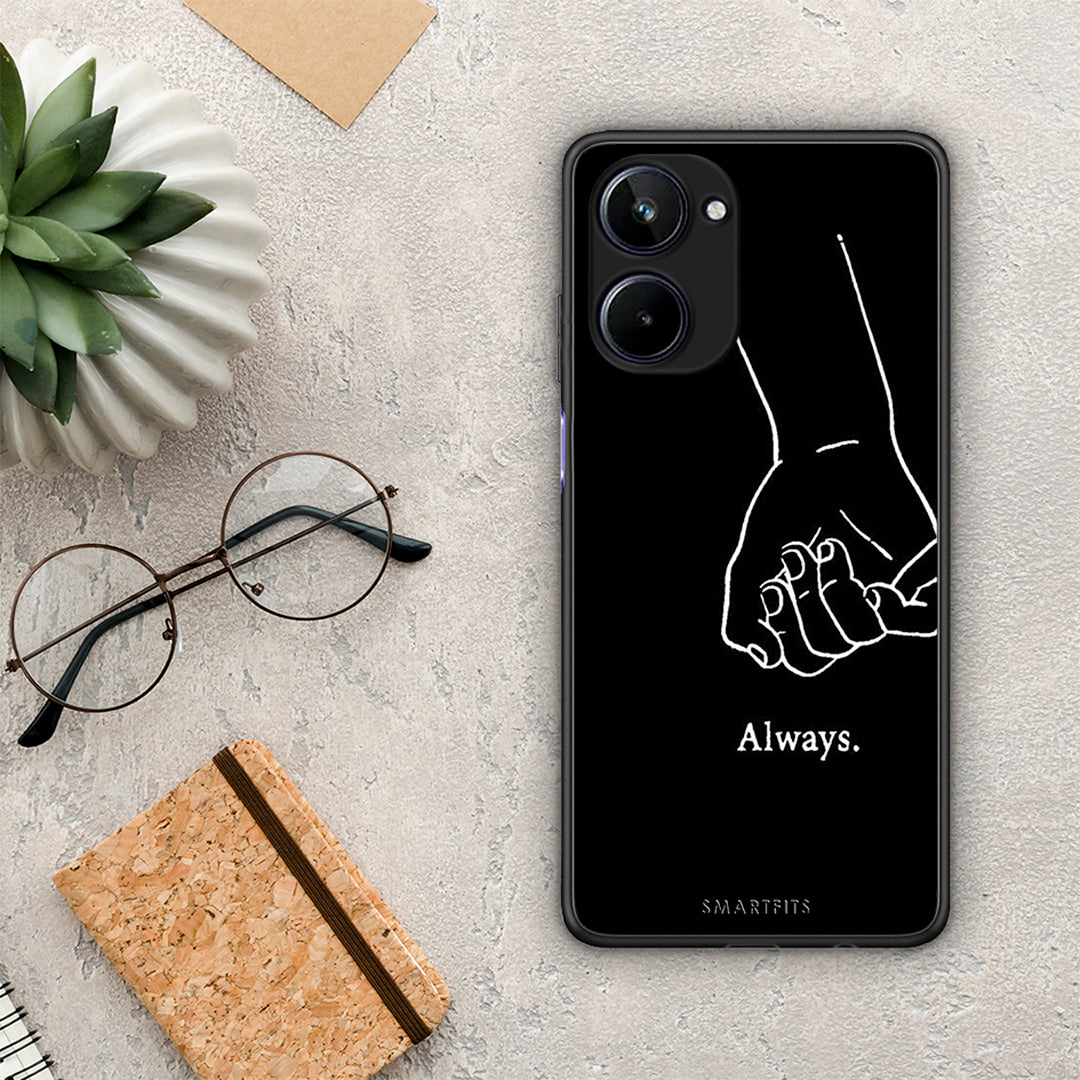 Θήκη Realme 10 Always & Forever 1 από τη Smartfits με σχέδιο στο πίσω μέρος και μαύρο περίβλημα | Realme 10 Always & Forever 1 Case with Colorful Back and Black Bezels