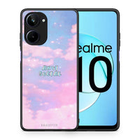 Thumbnail for Θήκη Realme 10 Anti Social από τη Smartfits με σχέδιο στο πίσω μέρος και μαύρο περίβλημα | Realme 10 Anti Social Case with Colorful Back and Black Bezels