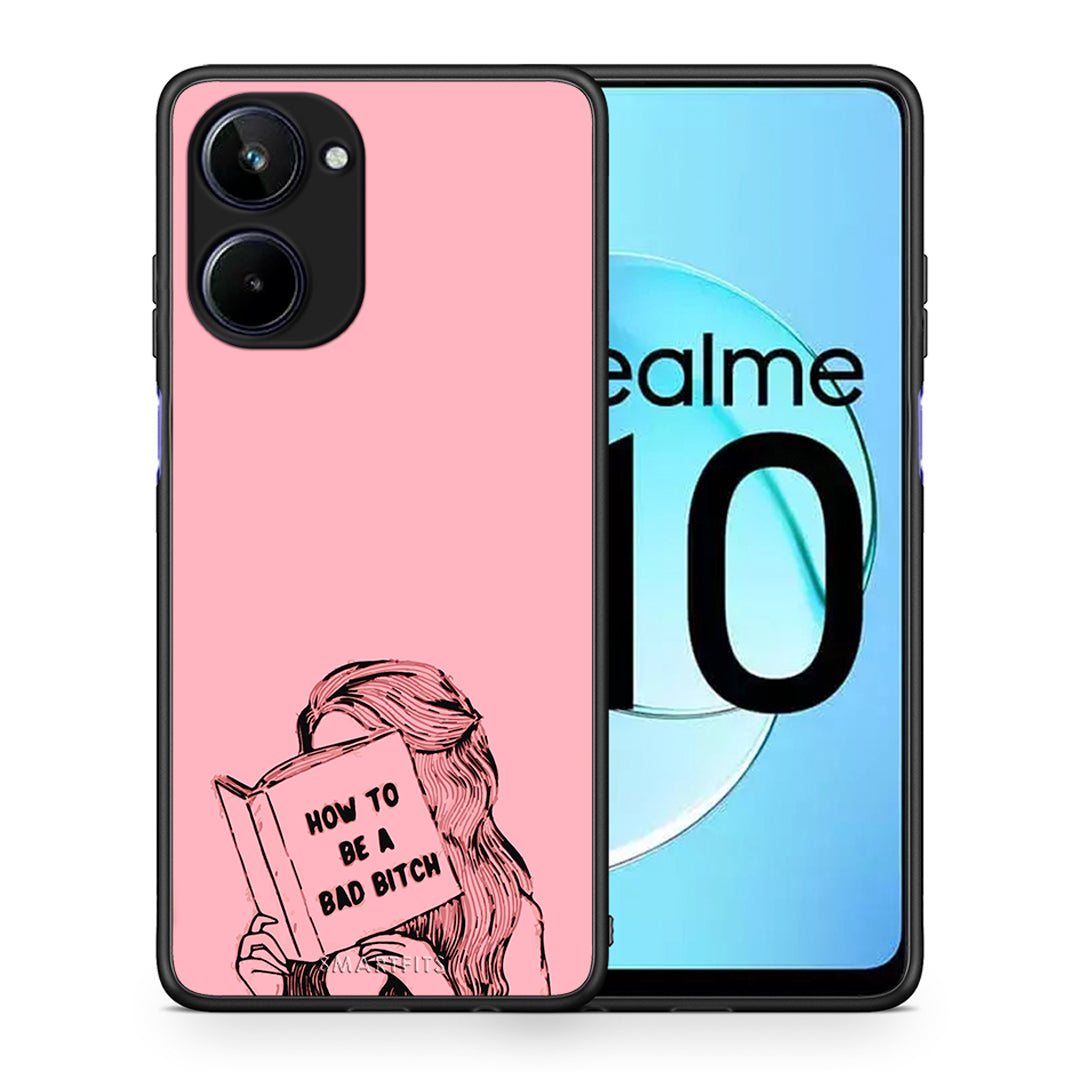 Θήκη Realme 10 Bad Bitch από τη Smartfits με σχέδιο στο πίσω μέρος και μαύρο περίβλημα | Realme 10 Bad Bitch Case with Colorful Back and Black Bezels