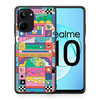 Thumbnail for Θήκη Realme 10 Bubbles Soap από τη Smartfits με σχέδιο στο πίσω μέρος και μαύρο περίβλημα | Realme 10 Bubbles Soap Case with Colorful Back and Black Bezels