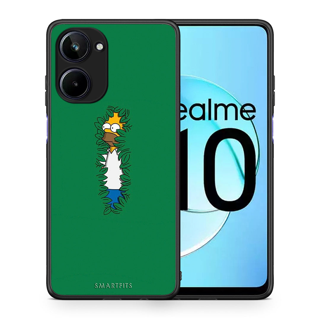 Θήκη Realme 10 Bush Man από τη Smartfits με σχέδιο στο πίσω μέρος και μαύρο περίβλημα | Realme 10 Bush Man Case with Colorful Back and Black Bezels