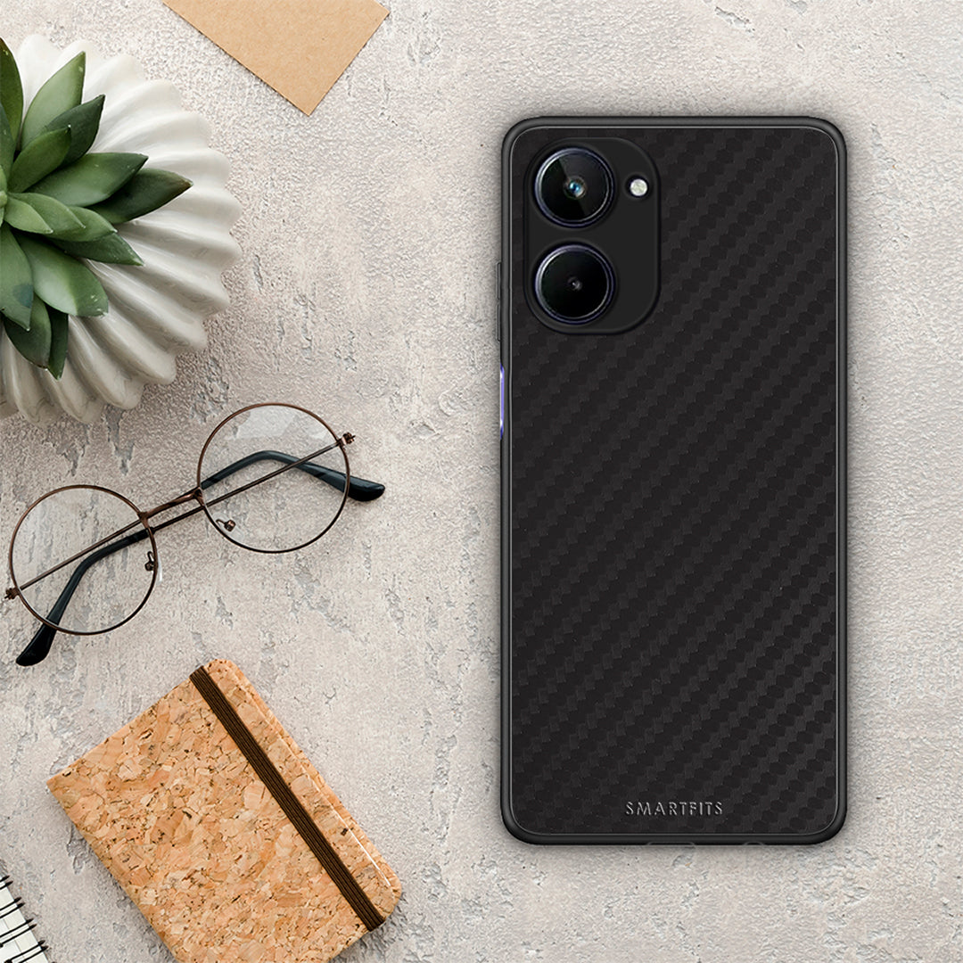 Θήκη Realme 10 Carbon Black από τη Smartfits με σχέδιο στο πίσω μέρος και μαύρο περίβλημα | Realme 10 Carbon Black Case with Colorful Back and Black Bezels