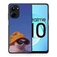 Thumbnail for Θήκη Realme 10 Cat Diva από τη Smartfits με σχέδιο στο πίσω μέρος και μαύρο περίβλημα | Realme 10 Cat Diva Case with Colorful Back and Black Bezels