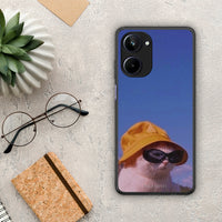 Thumbnail for Θήκη Realme 10 Cat Diva από τη Smartfits με σχέδιο στο πίσω μέρος και μαύρο περίβλημα | Realme 10 Cat Diva Case with Colorful Back and Black Bezels