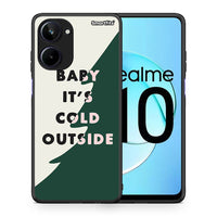 Thumbnail for Θήκη Realme 10 Cold Outside από τη Smartfits με σχέδιο στο πίσω μέρος και μαύρο περίβλημα | Realme 10 Cold Outside Case with Colorful Back and Black Bezels