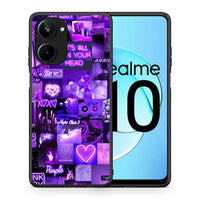 Thumbnail for Θήκη Realme 10 Collage Stay Wild από τη Smartfits με σχέδιο στο πίσω μέρος και μαύρο περίβλημα | Realme 10 Collage Stay Wild Case with Colorful Back and Black Bezels